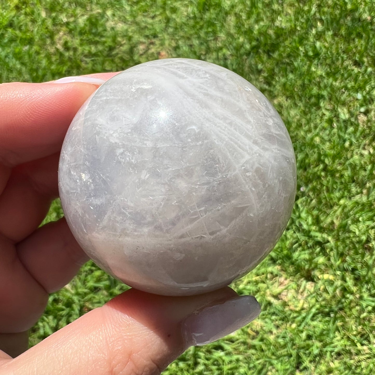 Blue Rose Quartz Crystal Sphere