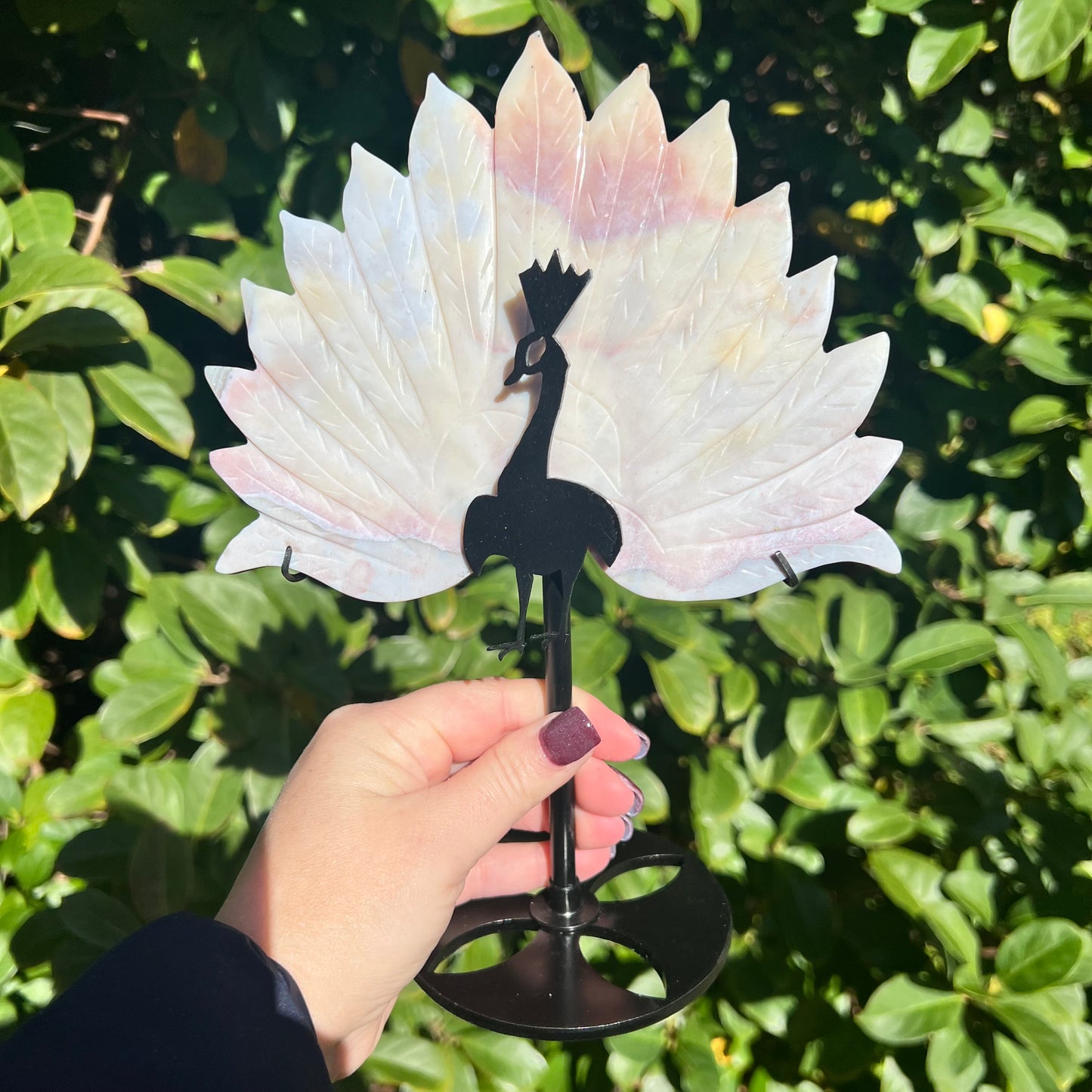 Rare Pink Calcite Peacock Crystal Wings