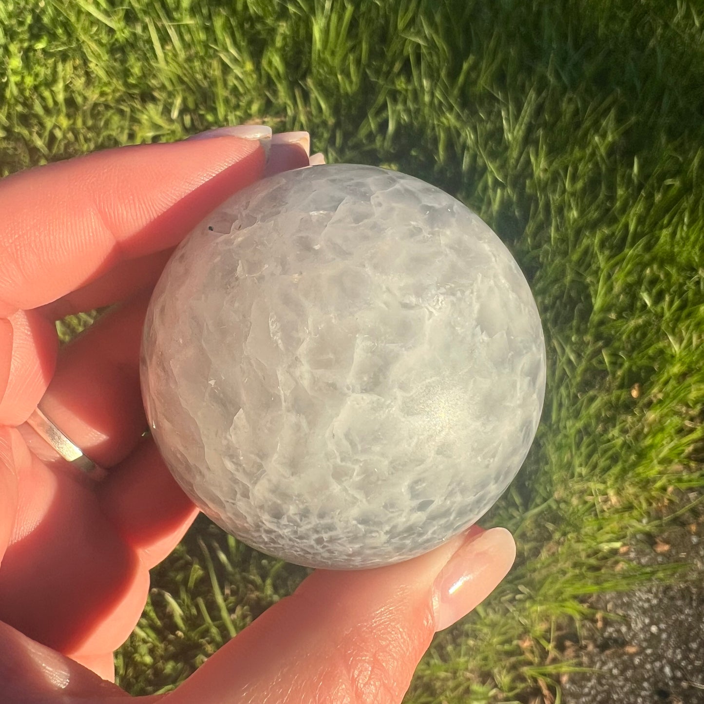 Moss Agate Crystal Sphere