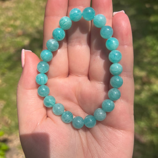 Natural Amazonite Crystal Bracelet