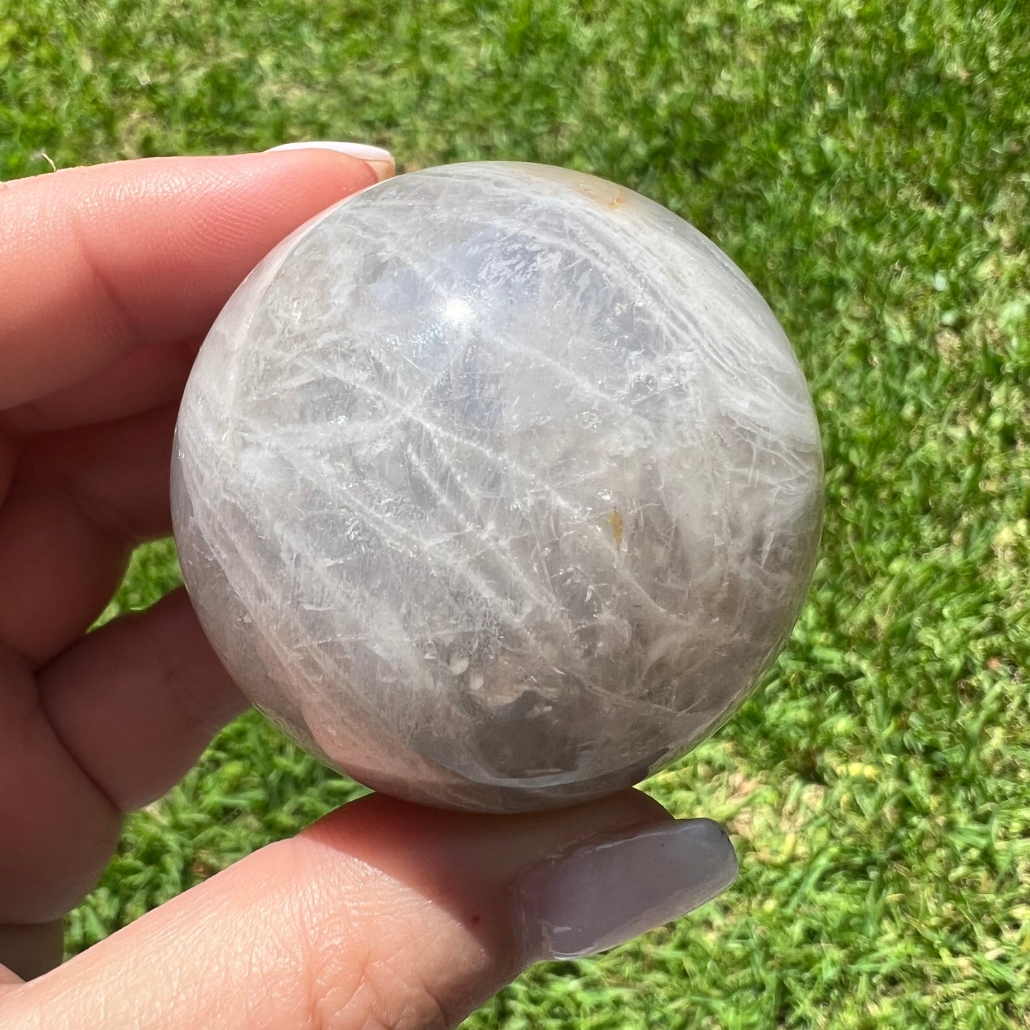 Blue Rose Quartz Crystal Sphere