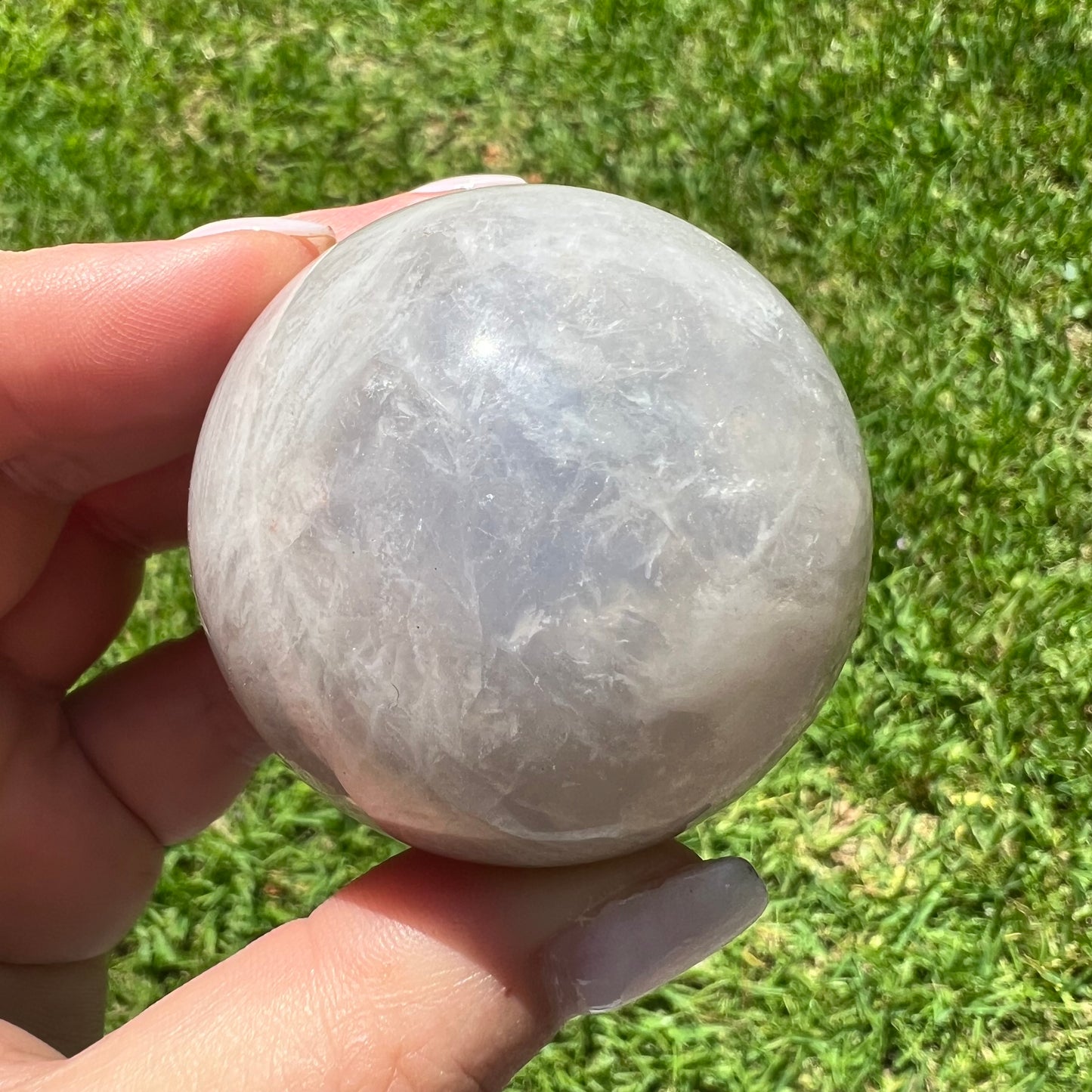 Blue Rose Quartz Crystal Sphere