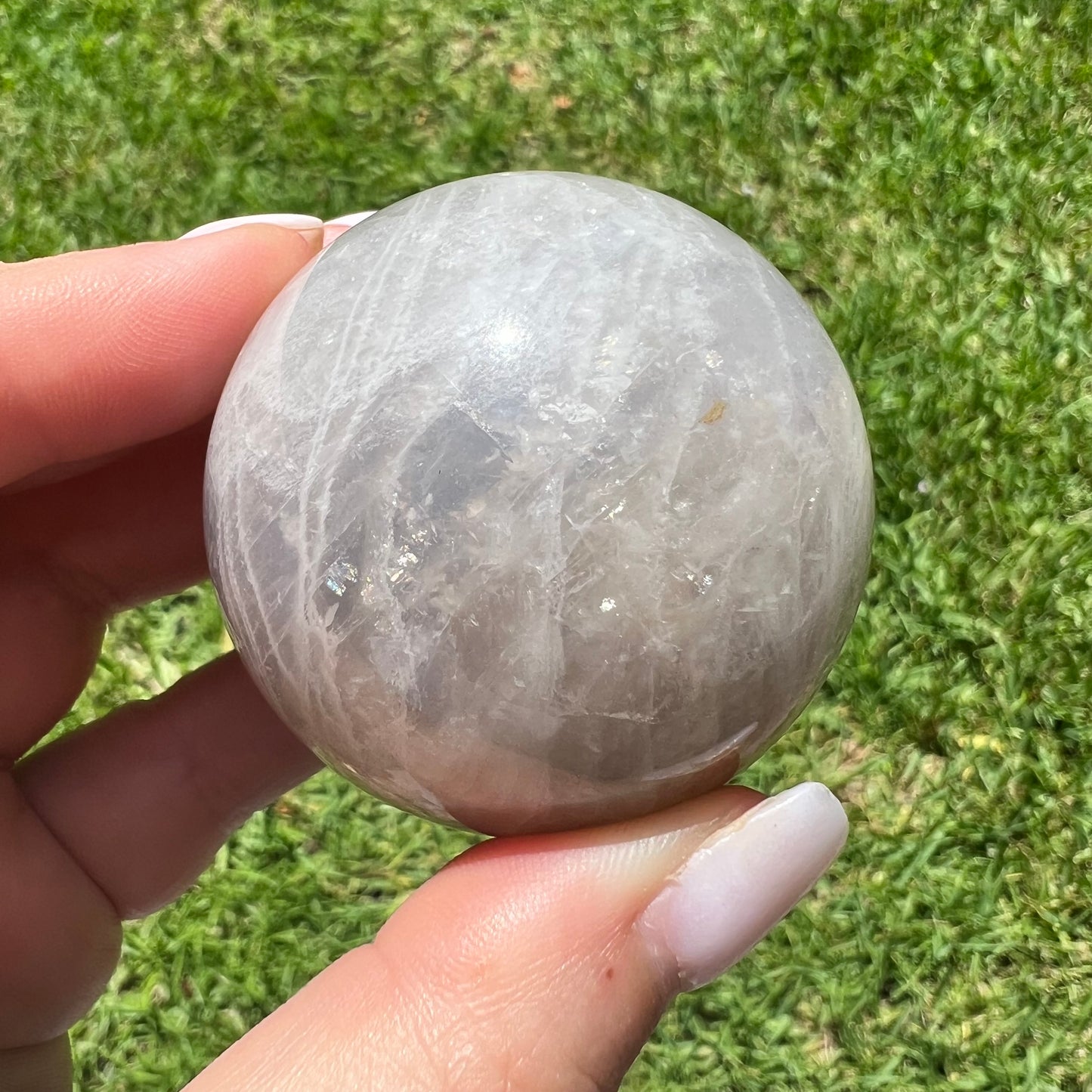 Blue Rose Quartz Crystal Sphere