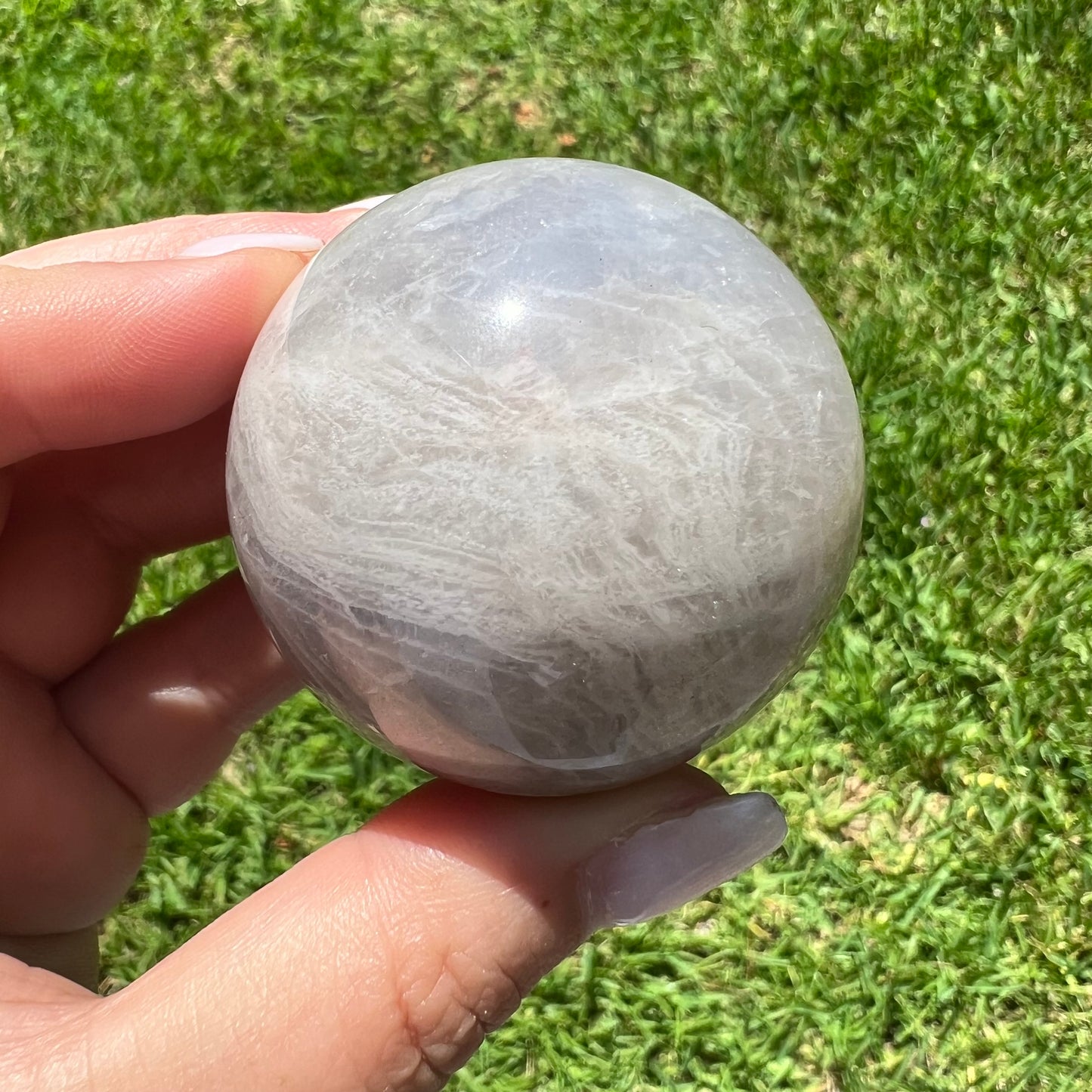 Blue Rose Quartz Crystal Sphere