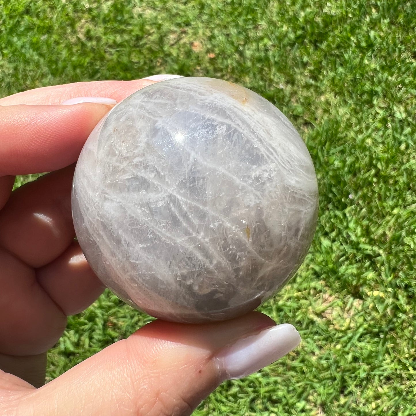 Blue Rose Quartz Crystal Sphere