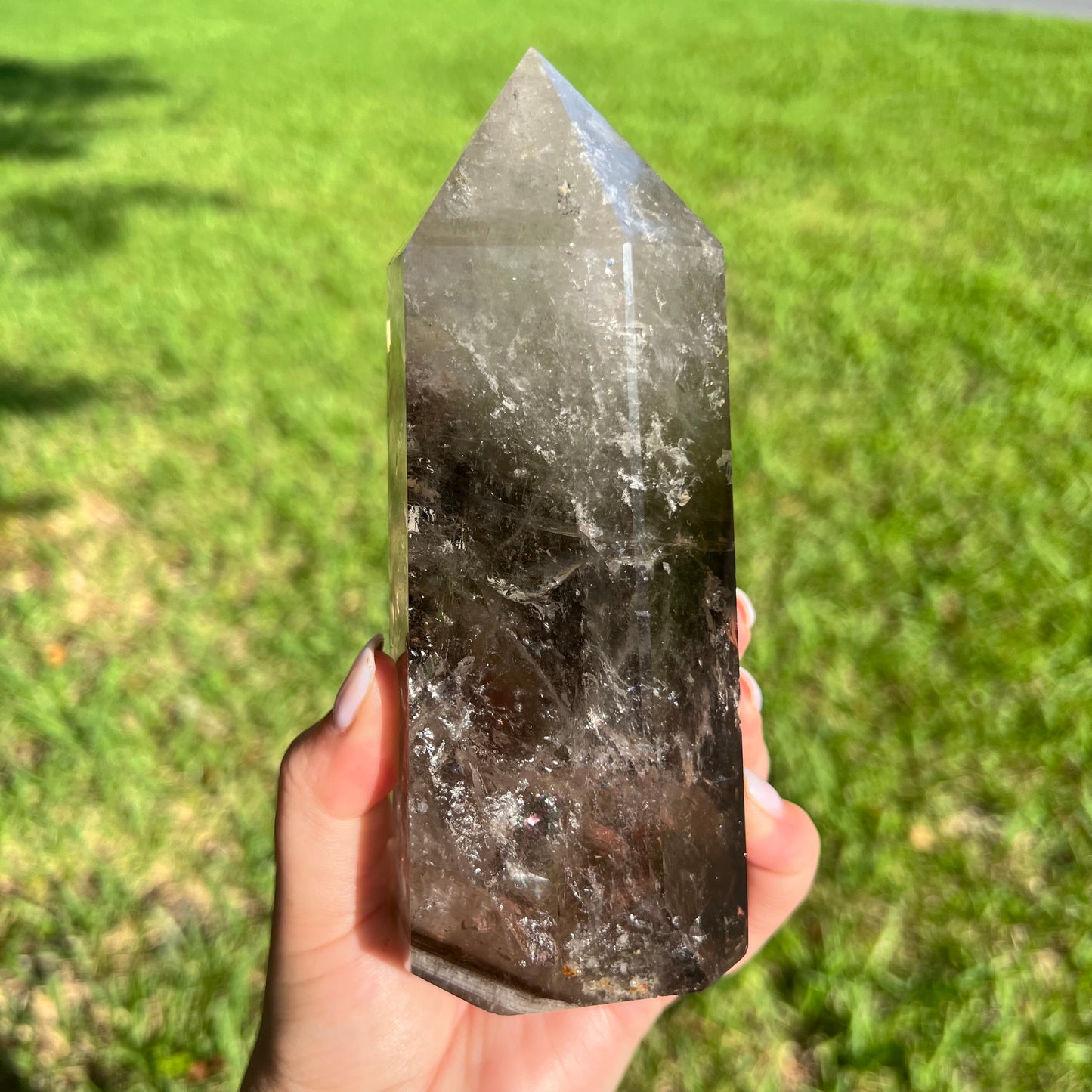 Beautiful Smoky Quartz Crystal Tower