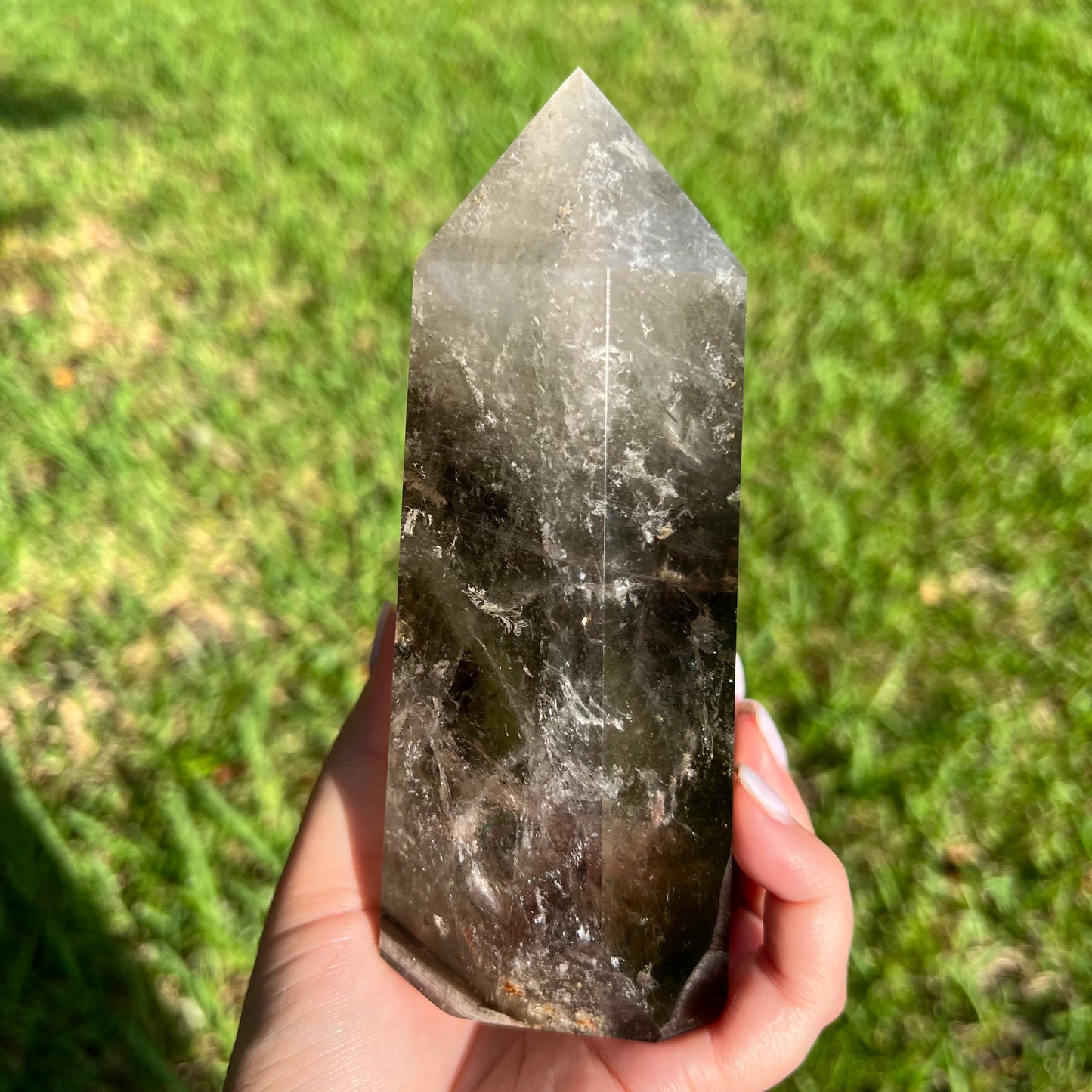 Beautiful Smoky Quartz Crystal Tower