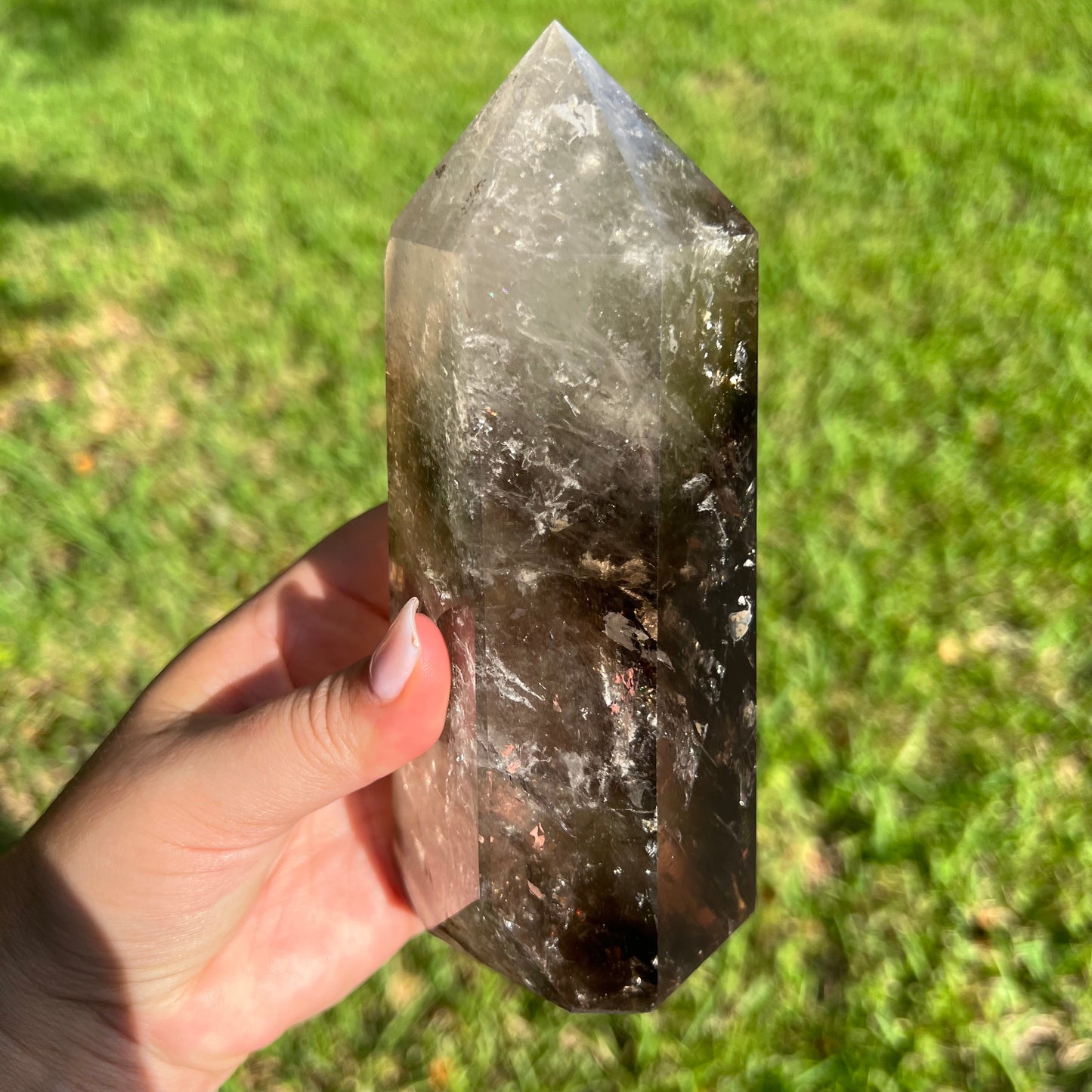 Beautiful Smoky Quartz Crystal Tower