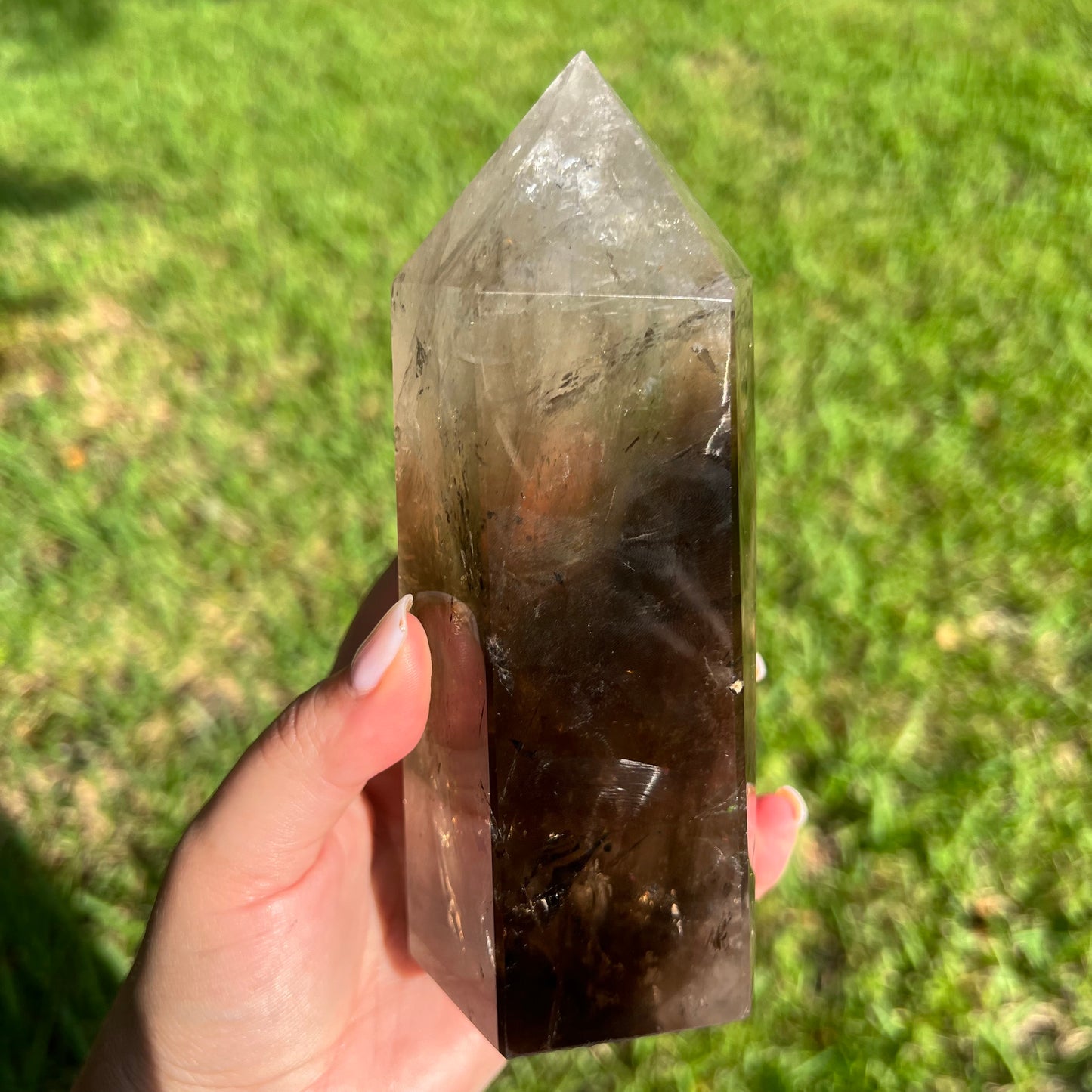 Beautiful Smoky Quartz Crystal Tower